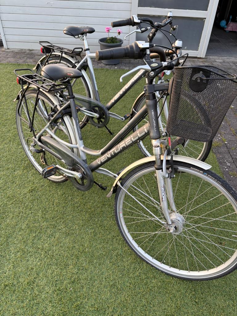 Venturelli Dames en heren fiets, Velgrem, 47 tot 50 cm, Versnellingen, Zo goed als nieuw