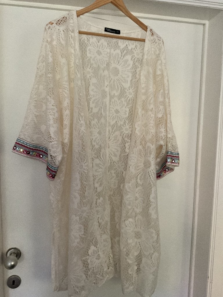 Super mooie strand kimono, over bikini/badpak, ZGAN, large, Jean Pascale, Ophalen of Verzenden, Overige kleuren, Badpak