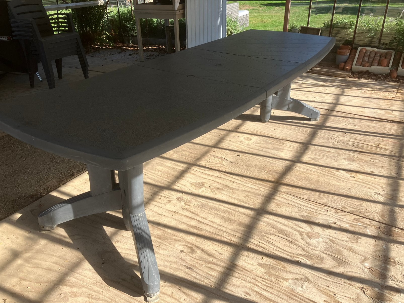 Table de jardin, Enlèvement, Utilisé, Ovale, Synthétique