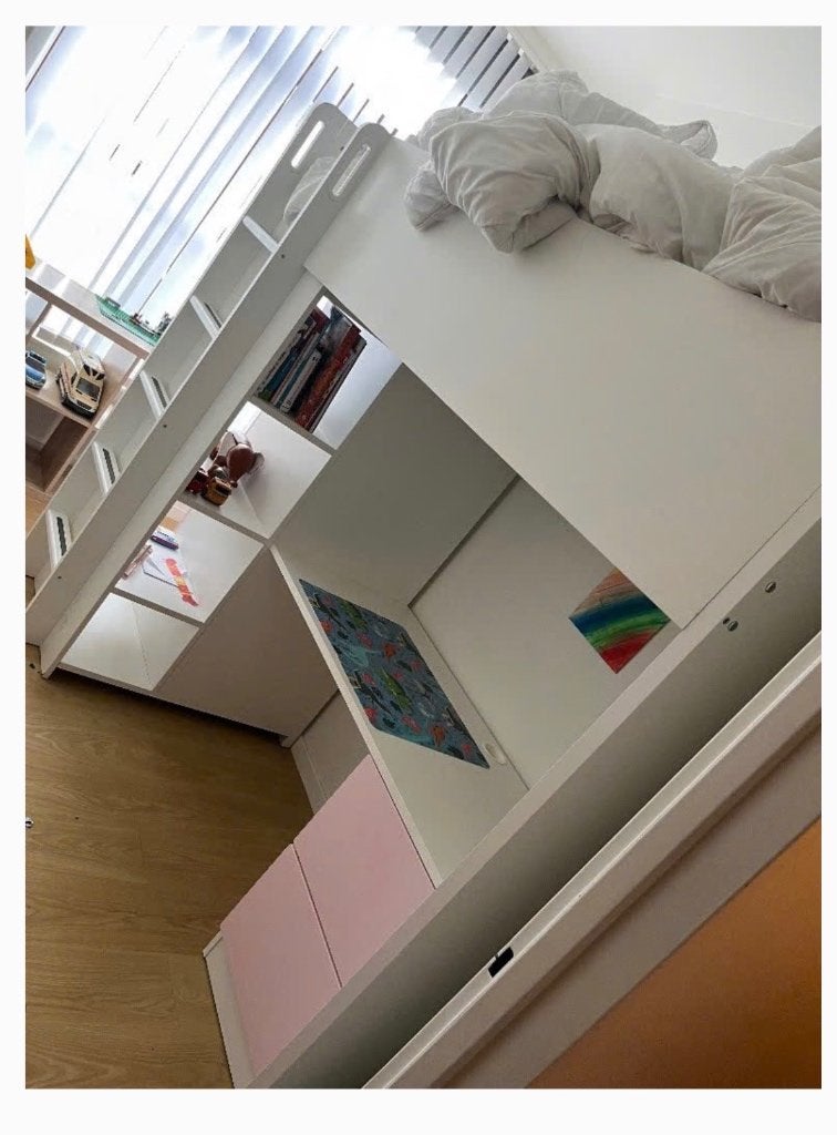 Dringend weg: Smastad hoogslaper, bureau en kast, Huis en Inrichting, Ophalen, Hoogslaper, Eenpersoons, 160 tot 180 cm