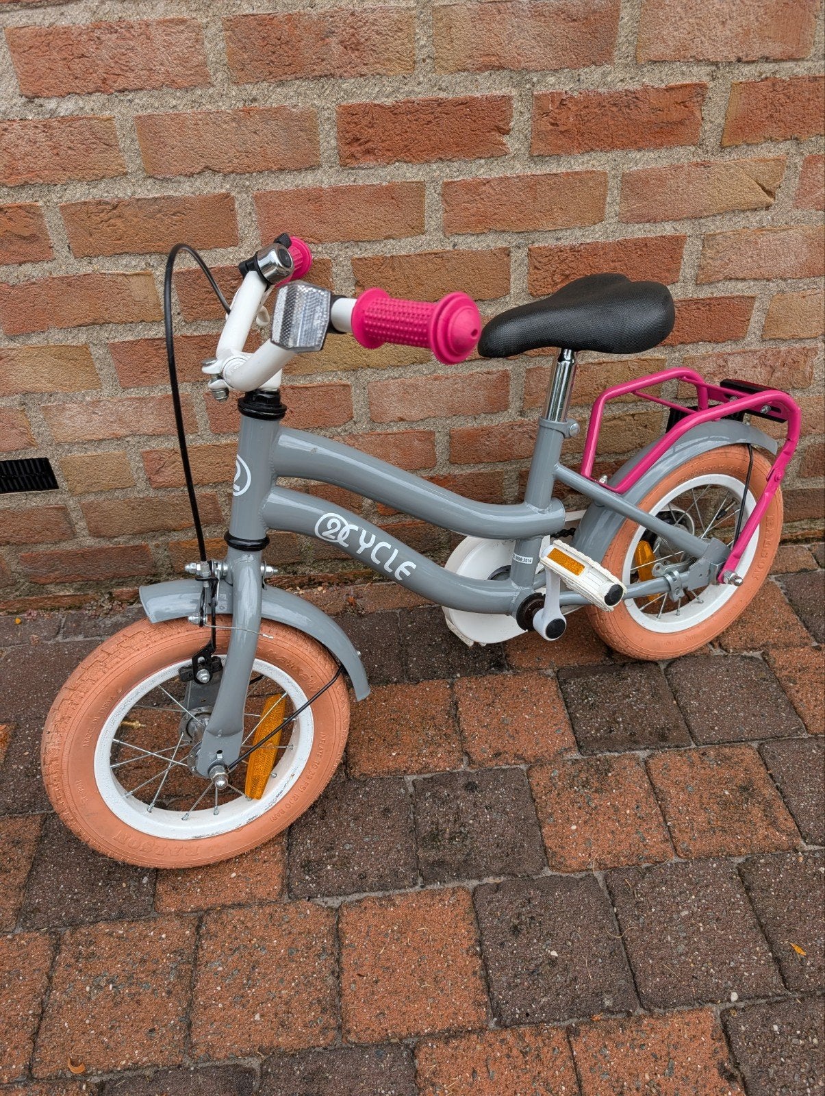 kinderfiets 12', Fietsen en Brommers, Ophalen, Zijwieltjes, Gebruikt, Velgrem