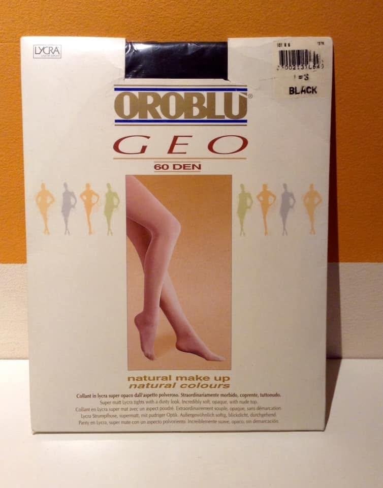 Collants opaques Oroblu "Geo 60 DEN"-Super Matt-T.1/S-Noir, Neuf, Enlèvement ou Envoi, Taille 36/38 (S), Oroblu
