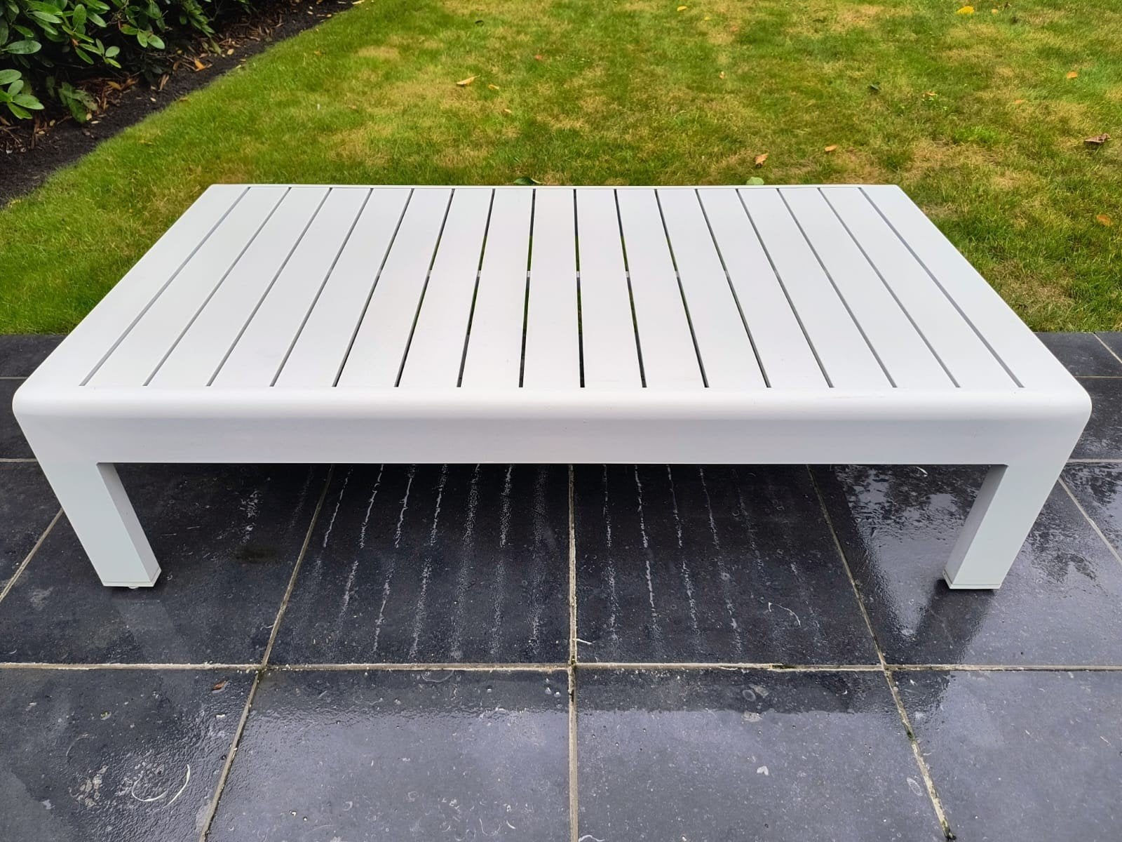 Witte aluminium lounge buitentafel Bristol, Enlèvement, Comme neuf, Aluminium, Sets de jardin