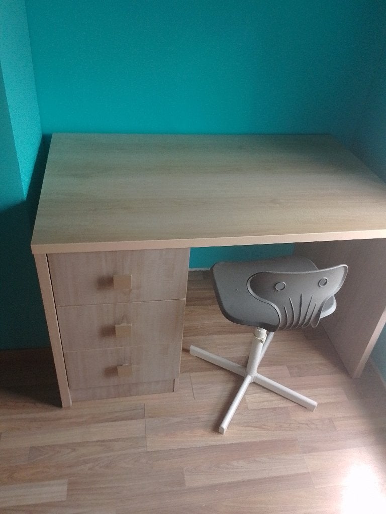 Bureau te koop, Huis en Inrichting, Ophalen, Demontabel, Spaanplaat of MDF, Bruin