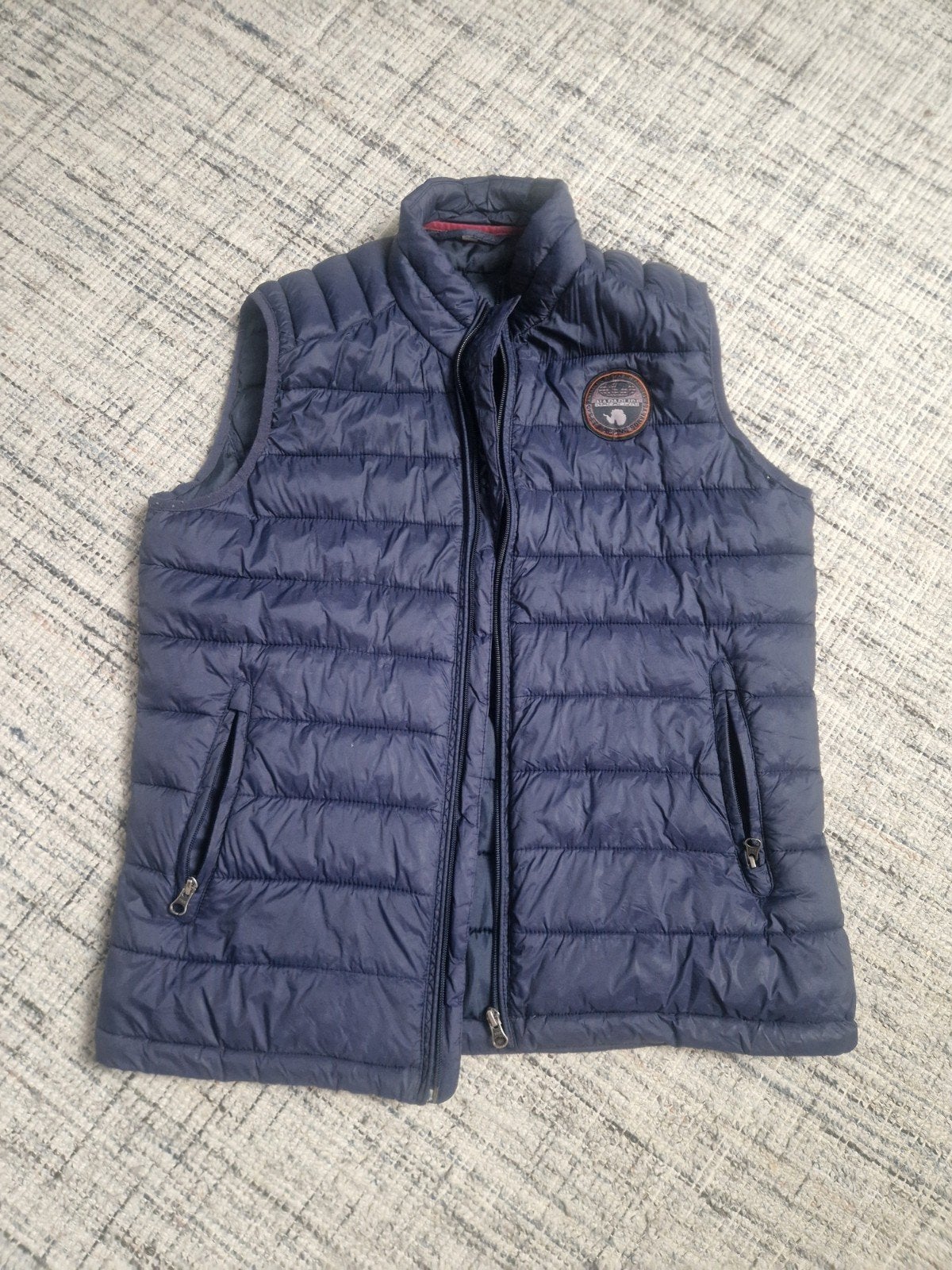 Napapijri Mouwloos jack - Marineblauw - Maat L, Kleding | Heren, Bodywarmers, Ophalen, Blauw