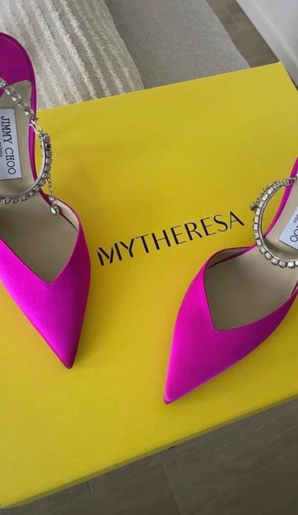 Jimmy Choo Saeda pumps 100, Kleding | Dames, Schoenen, Zo goed als nieuw, Pumps, Roze, Ophalen of Verzenden