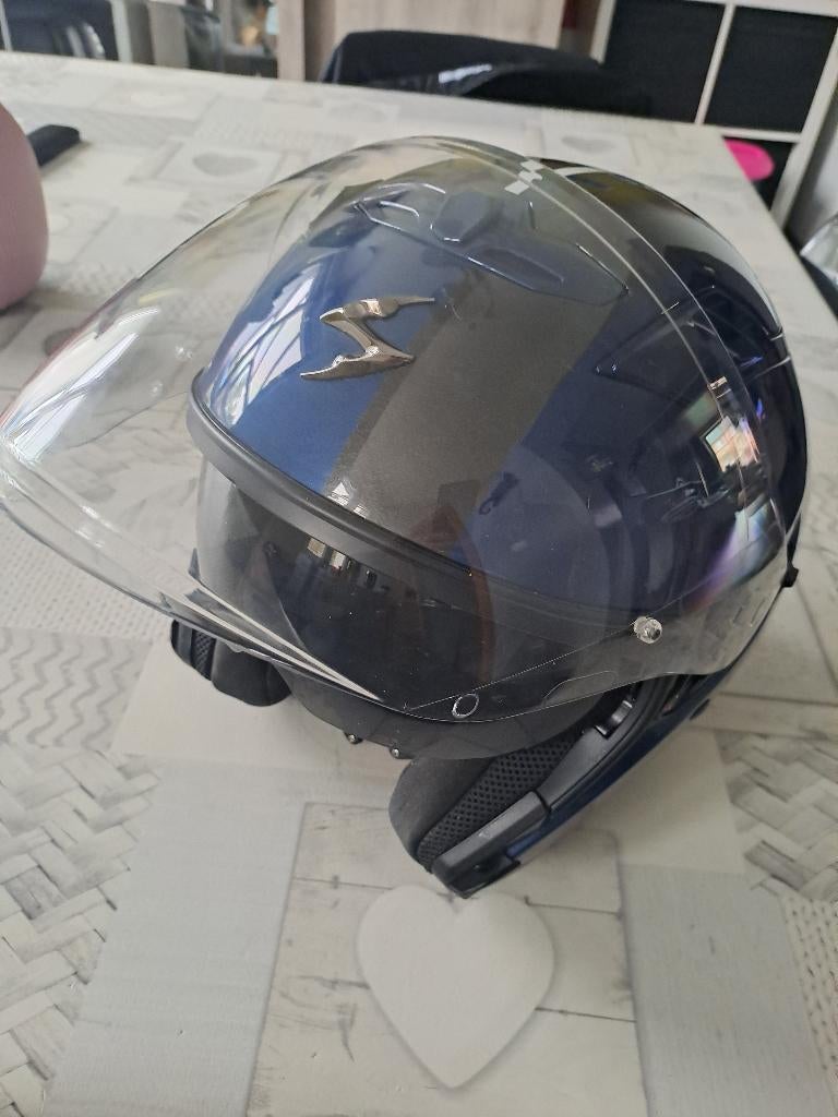 Casque Scorpion Bleu Noir taille M, Autres marques, M, Seconde main, Autres types