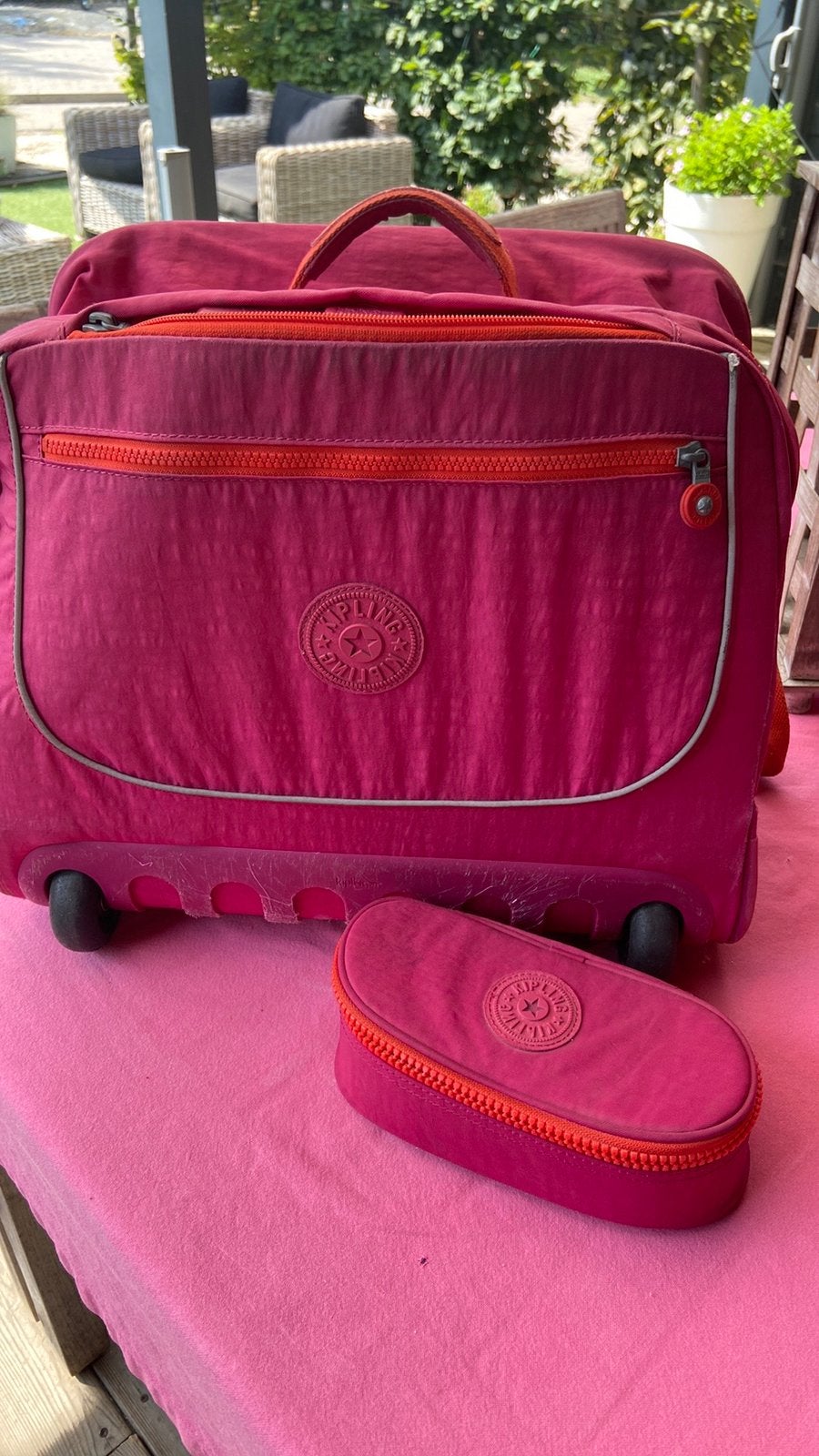 Kipling boekentas trolley, Ophalen, Gebruikt, Roze, Overige typen