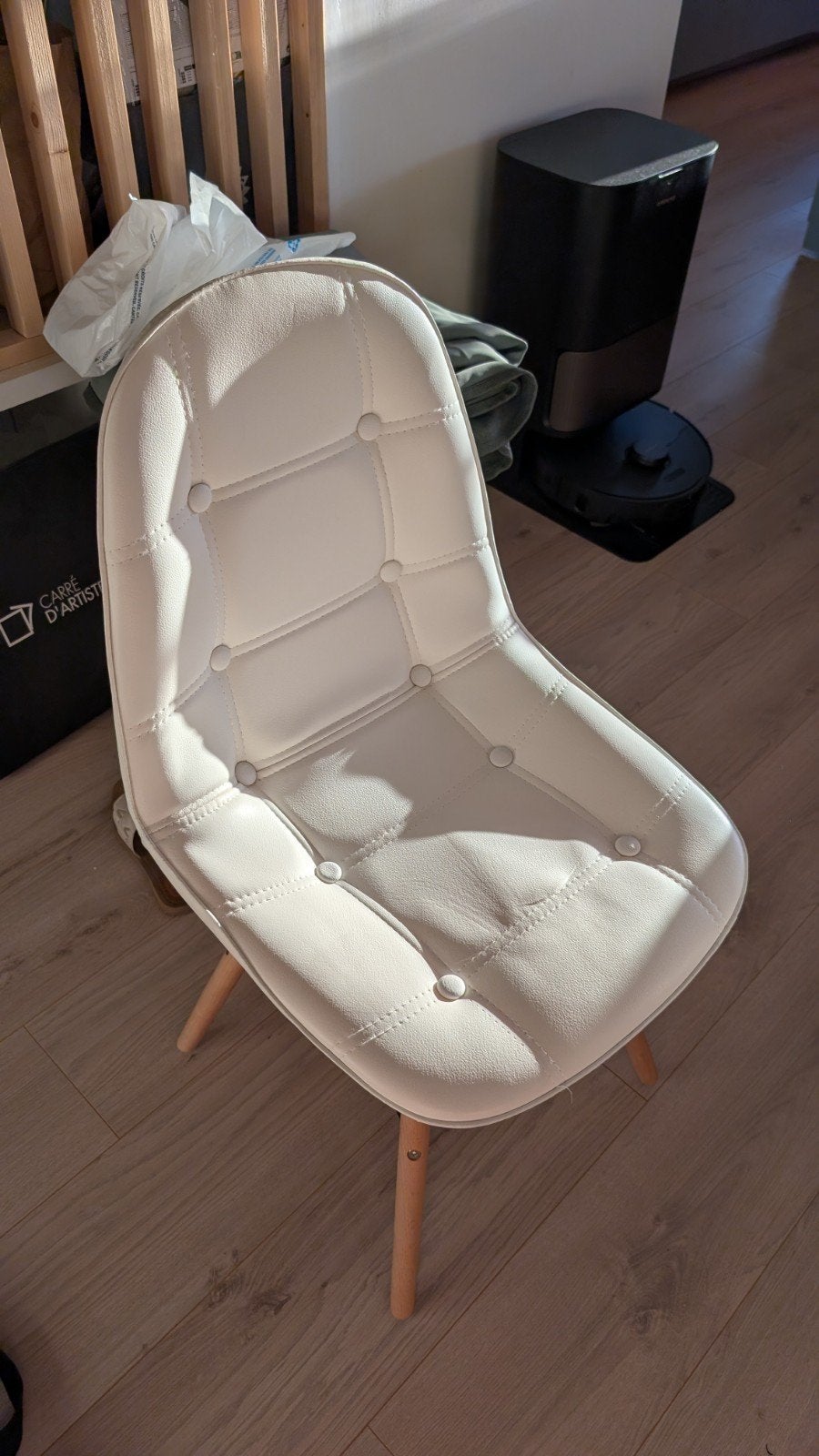 Set de chaises, blanc, Maison & Meubles, Comme neuf, Synthétique, Enlèvement, Cinq, Six Chaises ou plus