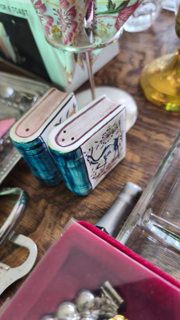 Vintage porcelein peper en zout vat, Ophalen