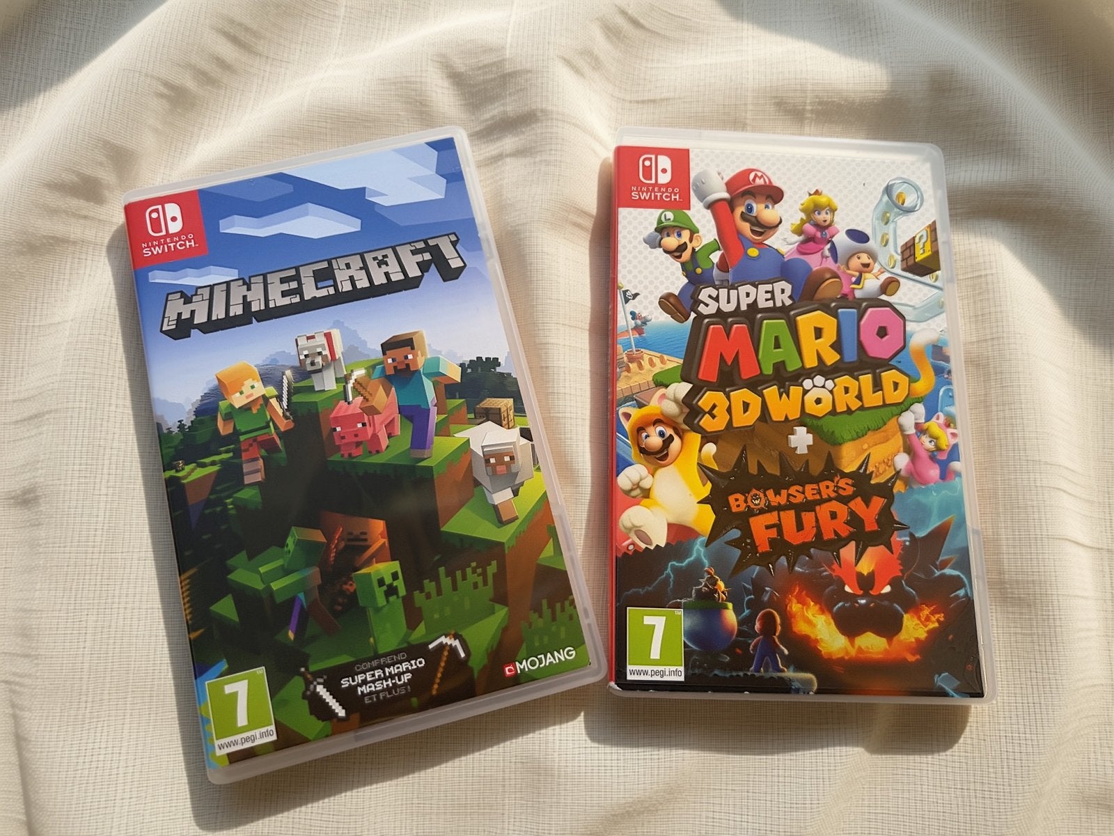 Jeux Nitendo Switch Minecraft et super mario 3D world, Consoles de jeu & Jeux vidéo, Enlèvement, Utilisé, À partir de 7 ans