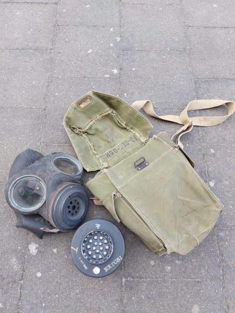 Masque à gaz britannique WW2 avec sac, Collections, Enlèvement ou Envoi