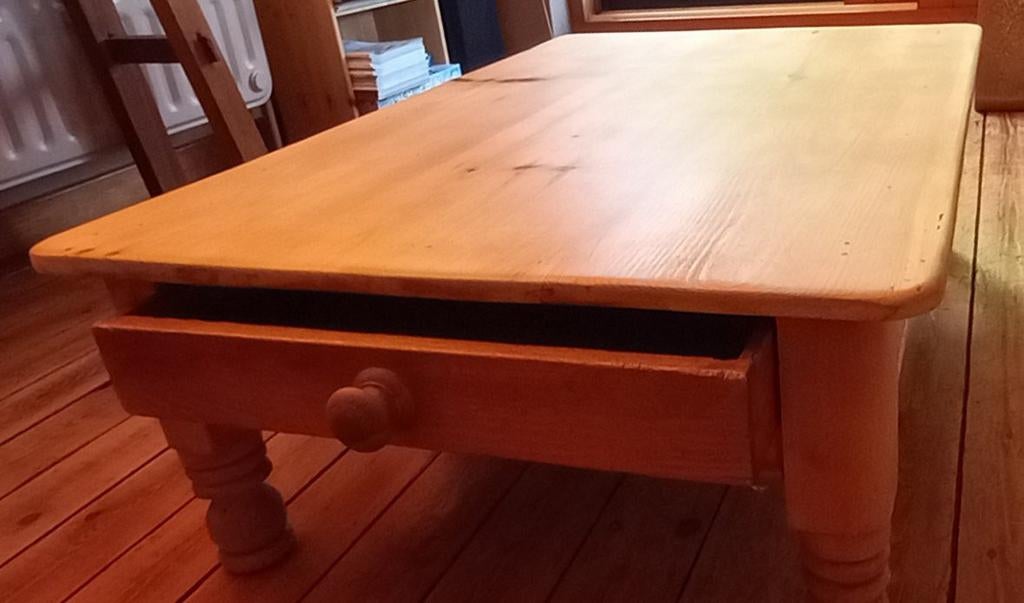 Oude grenen salontafel, Antiek en Kunst, Ophalen