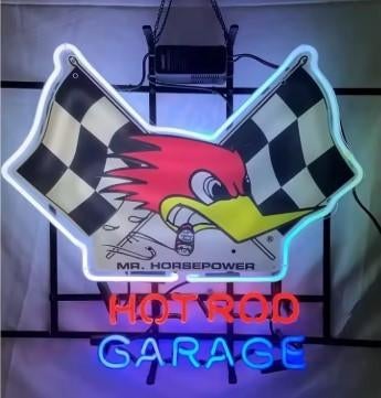Clay Smith Hotrod garage neon en veel andere leuke USA neons, Verzamelen, Merken en Reclamevoorwerpen, Nieuw, Lichtbak of (neon) lamp