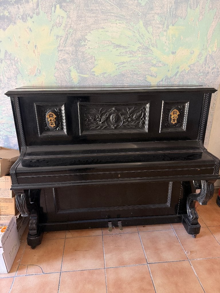 Piano O.Hainaut médaille d'or La Louvière, Muziek en Instrumenten, Piano's, Ophalen of Verzenden, Gebruikt, Zwart, Piano