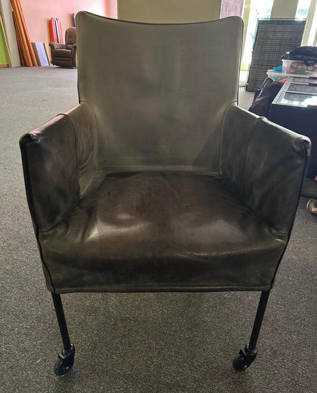 Eetkamerstoelen, Maison & Meubles, Chaises, Gris, Enlèvement, Cuir, Cinq, Six Chaises ou plus