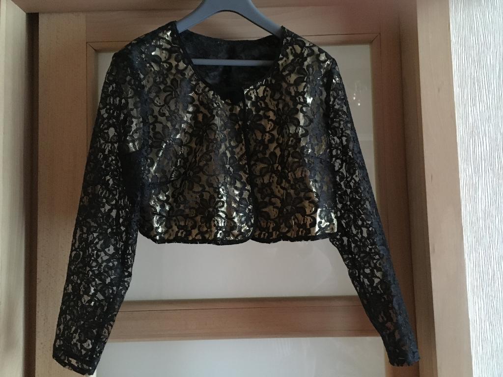 nieuw zwart jasje in kant -M 42/44 - perfecte staat, Kleding | Dames, Ophalen of Verzenden, Maat 42/44 (L), Zwart, Jasje