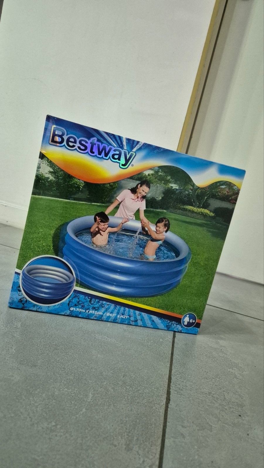 Bestway zwembad nieuw in de doos, Jardin & Terrasse, Neuf, Piscine gonflable, Rond, Enlèvement