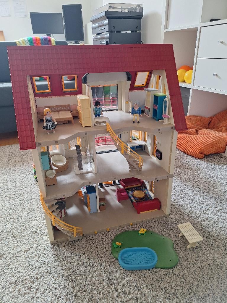 playmobil - Grande maison de ville avec contenu, Enlèvement, Utilisé, Playmobil en vrac