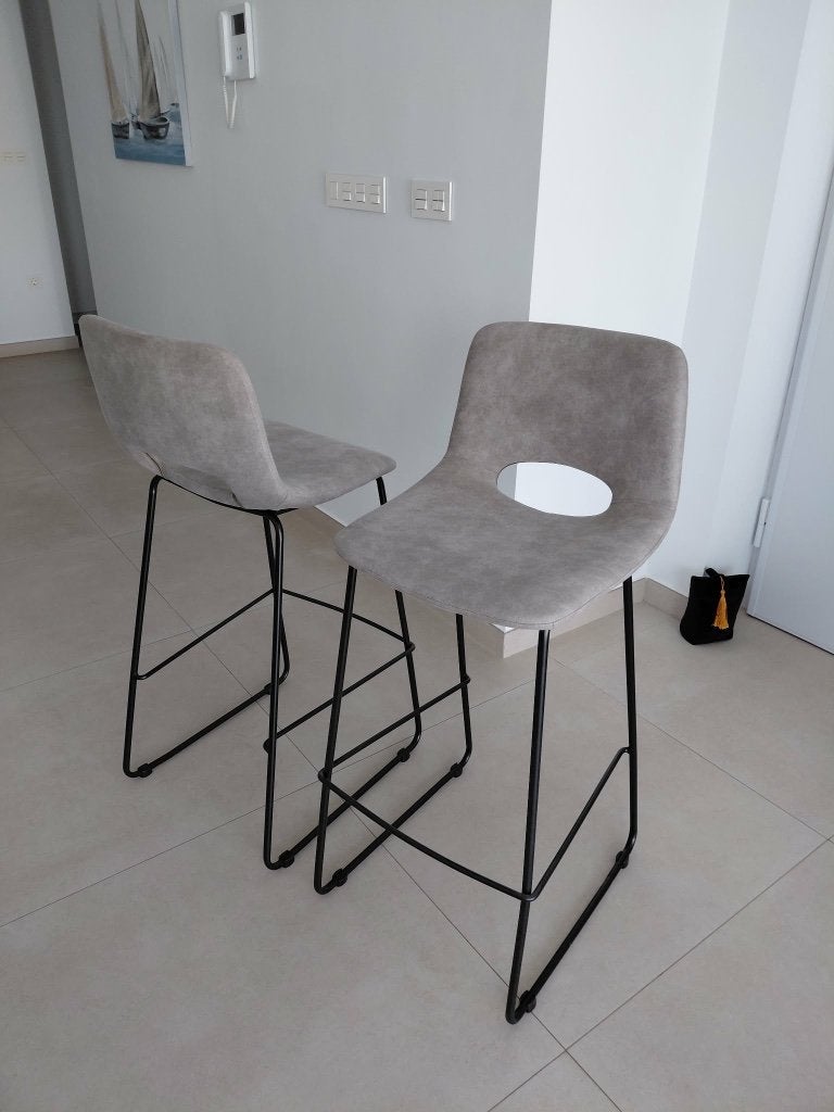 2 chaises hautes de bar, Neuf, 90 cm ou plus, Avec repose-pieds, 2 tabourets
