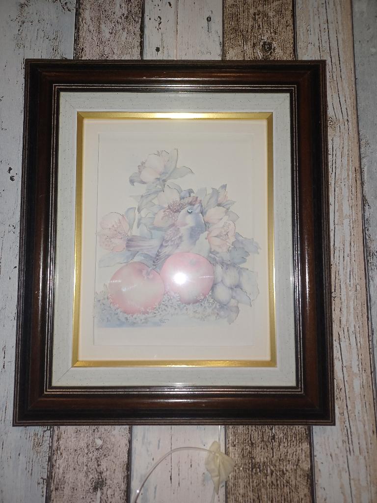 Romantisch Vintage Schilderij/Prentl, Luxe Lijst, Ophalen of Verzenden