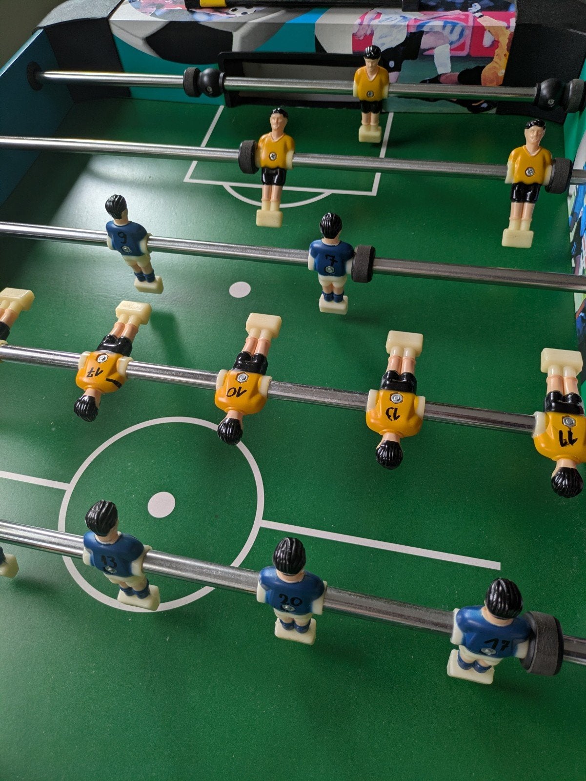 voetbaltafel, Ophalen