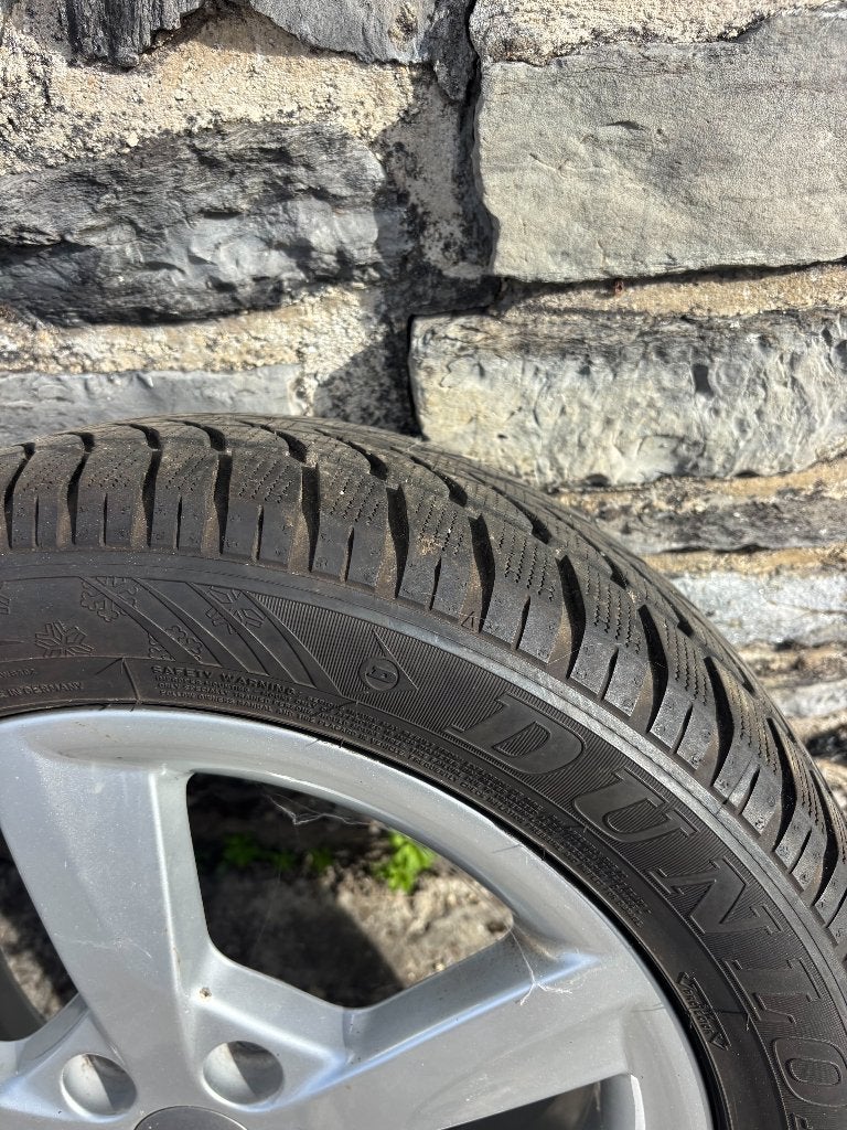 4 roues hiver Audi A3 - Jantes alu d'origine + pneus Dunlop, Autos : Pièces & Accessoires, Pneus et Jantes, Pneus hiver, 16 pouces
