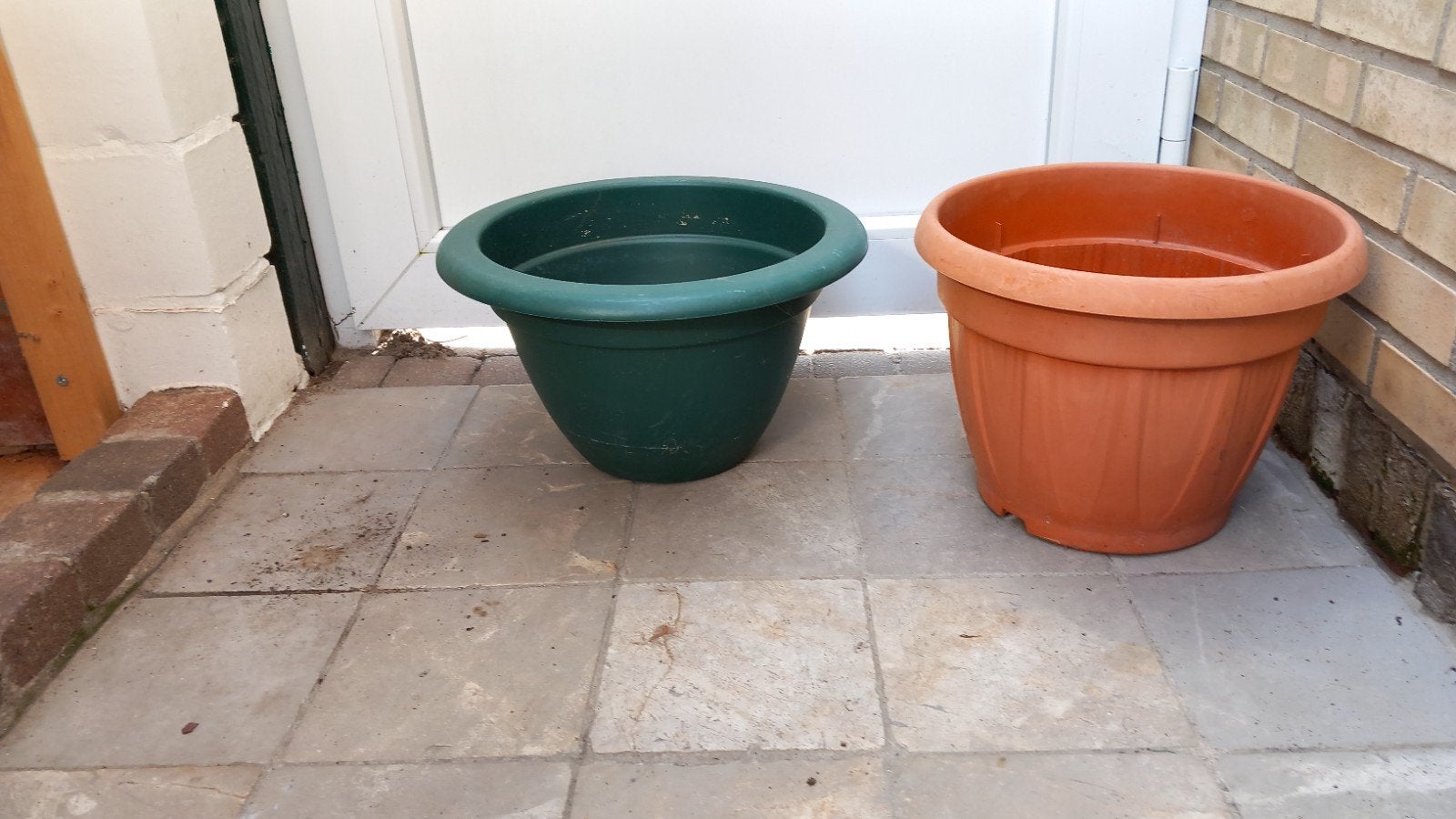 twee bloempotten, Tuin en Terras, Ophalen