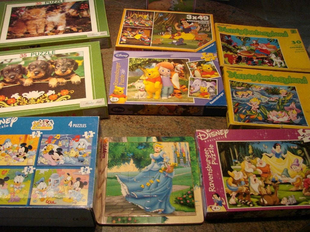 kinder puzzels, Kinderen en Baby's, Ophalen of Verzenden, Gebruikt, 2 tot 4 jaar, Van hout