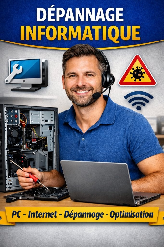 Dépannage informatique & installation PC, Informatique & Logiciels, Ordinateurs de bureau, Neuf, Inconnu, SSD, 32 GB, Avec carte vidéo