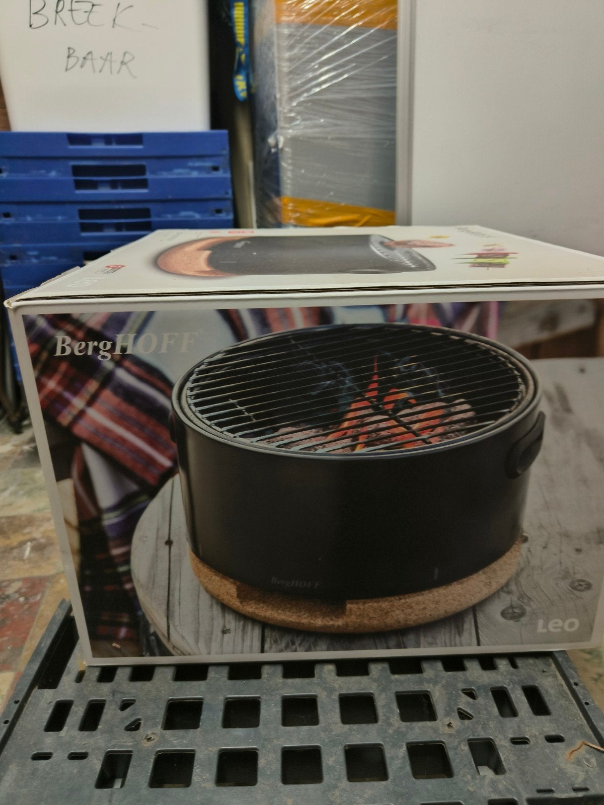 Barbecue de table BergHOFF Leo - Ø 35 cm - Toujours en plast, Jardin & Terrasse, Enlèvement, Neuf, Avec accessoires