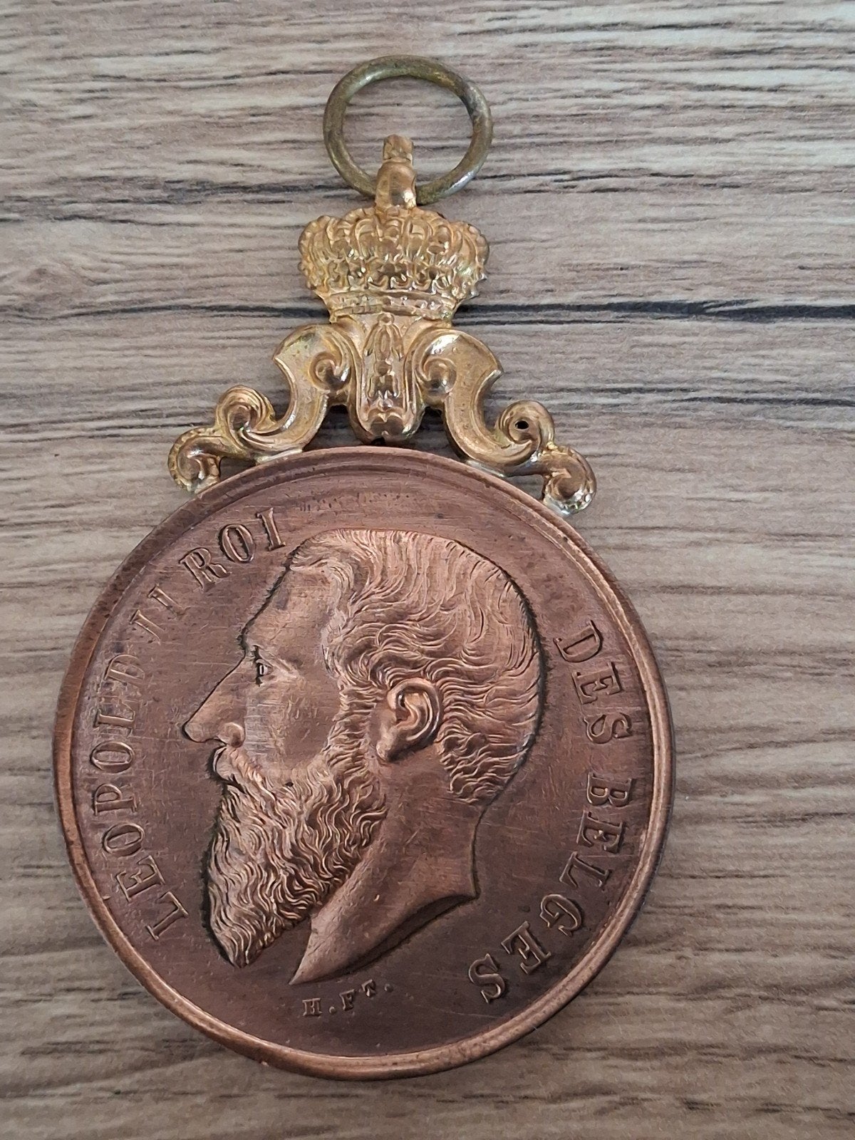 herdenkingsmedaille Leopold II uit 1904, door Hart Fecit, Ophalen of Verzenden