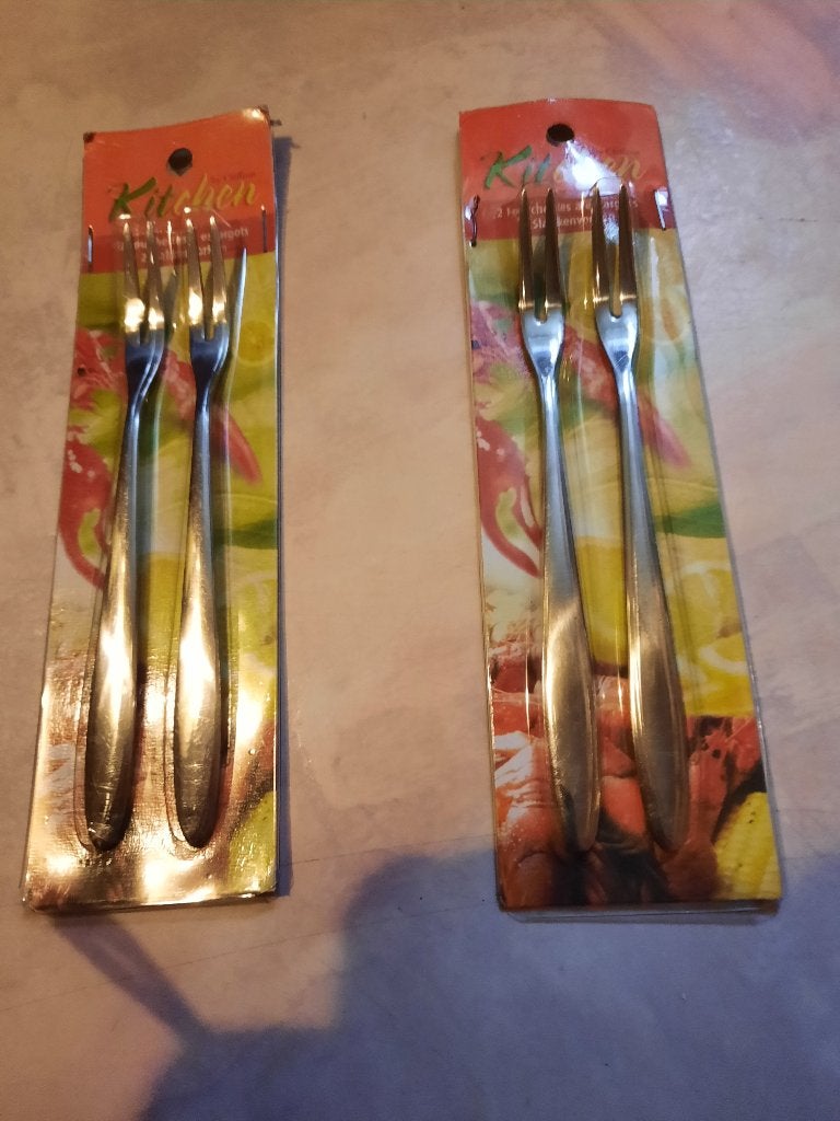 nieuw set van 2 slakken vorken 18/8 roestvrij staal, Huis en Inrichting, Ophalen of Verzenden, Nieuw