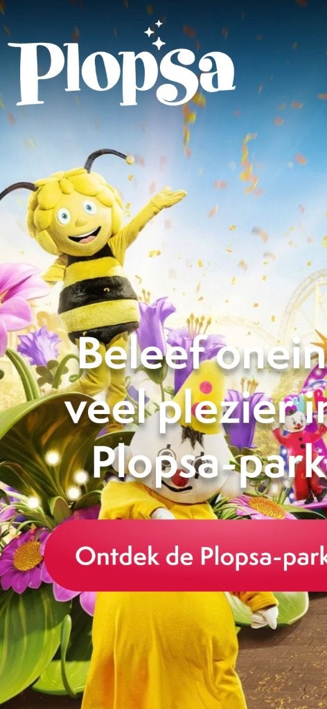 Plopsaland te Panne 4 tickets, Tickets en Kaartjes, Drie personen of meer, Ticket of Toegangskaart