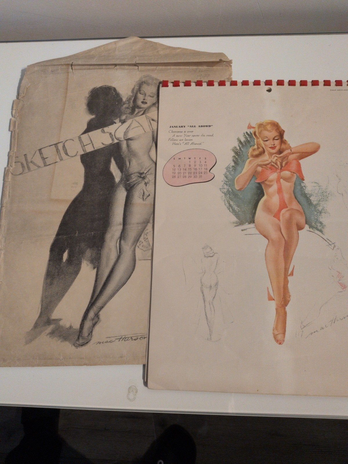 calendrier 1947 pin-up, Enlèvement