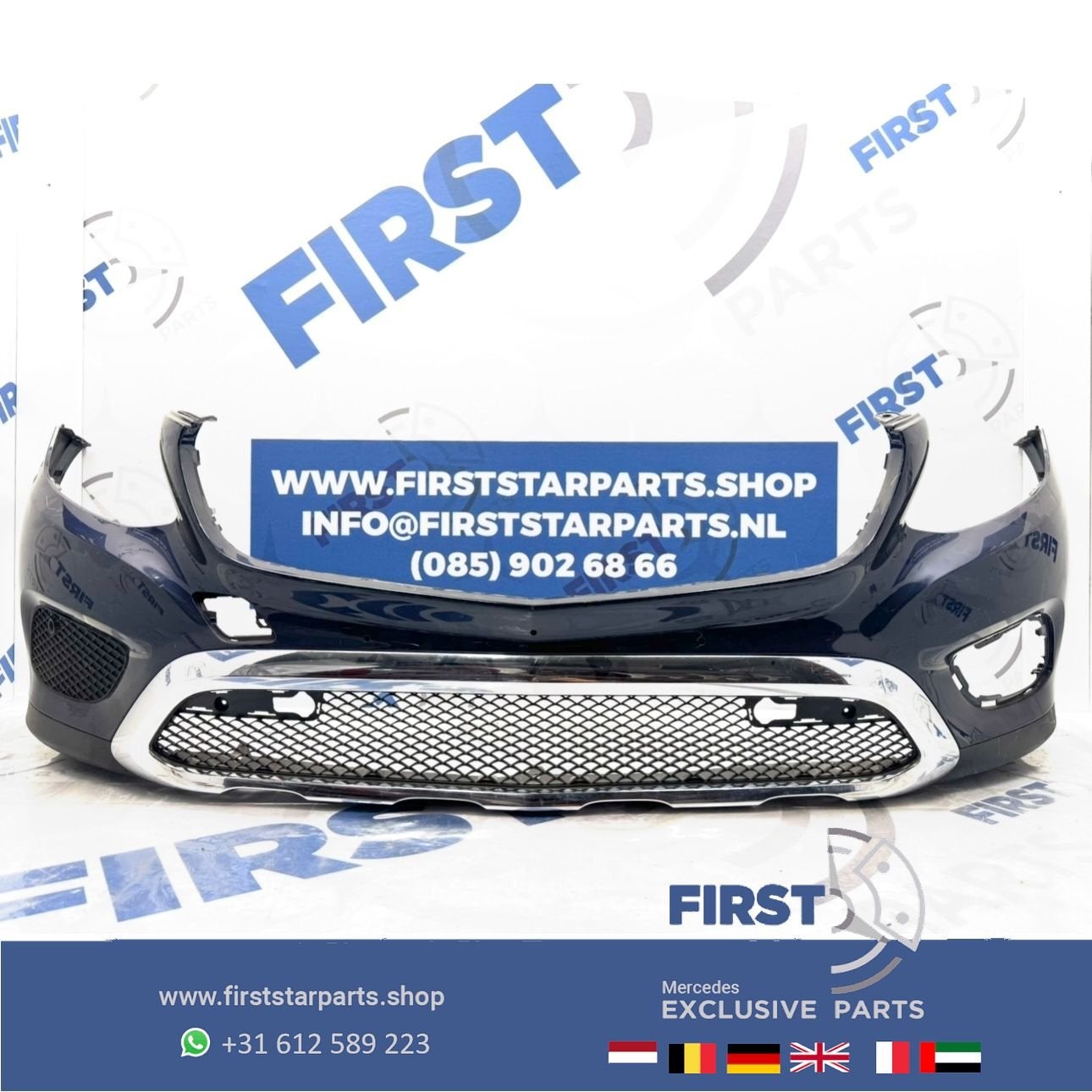 W253 VOORBUMPER ZWART WIT GRIJS GLC PRE-FACELIFT BUMPER orig, Utilisé, -, Avant, -
