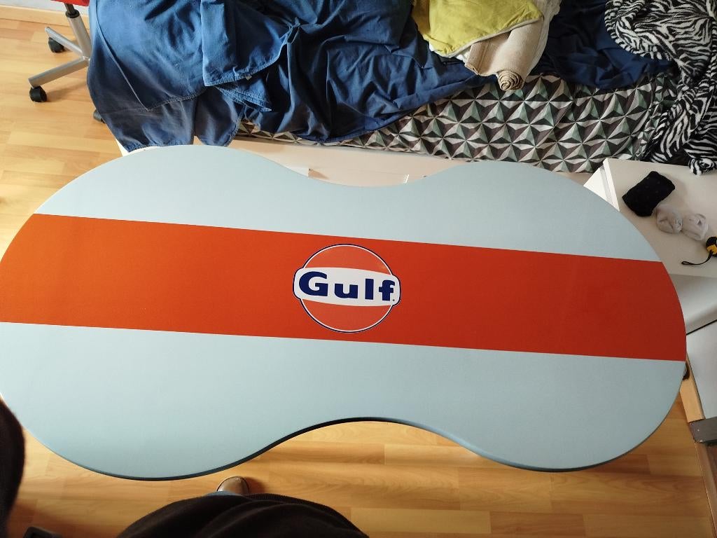 Table Vintage GULF, Vintage, Comme neuf, Enlèvement, 50 à 100 cm