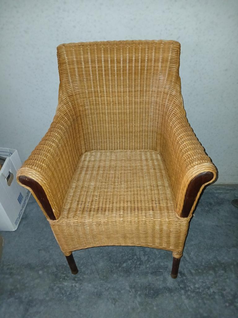1 rieten stoel, Maison & Meubles, Chaises, Enlèvement, Utilisé, Osier ou Rotin, Une