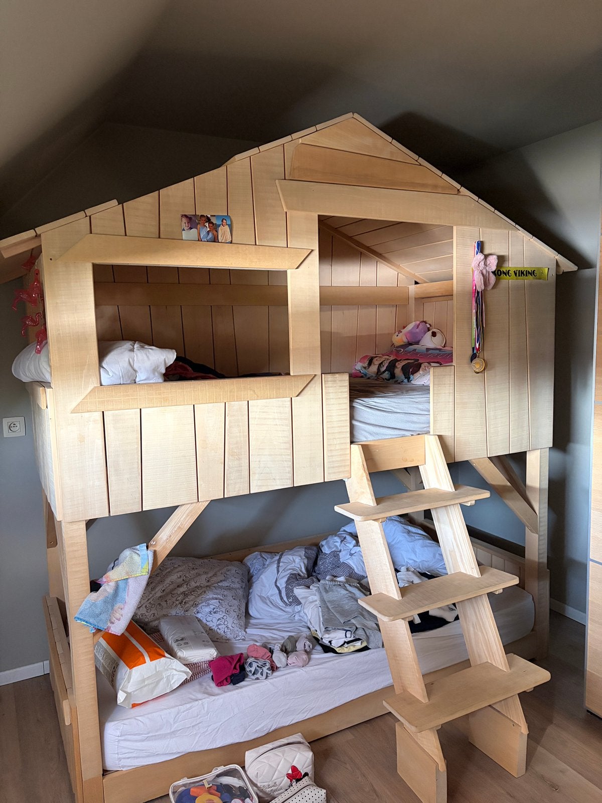 Supertof kwalitatief boomhut stapelbed, Ophalen, Zo goed als nieuw, Stapelbed