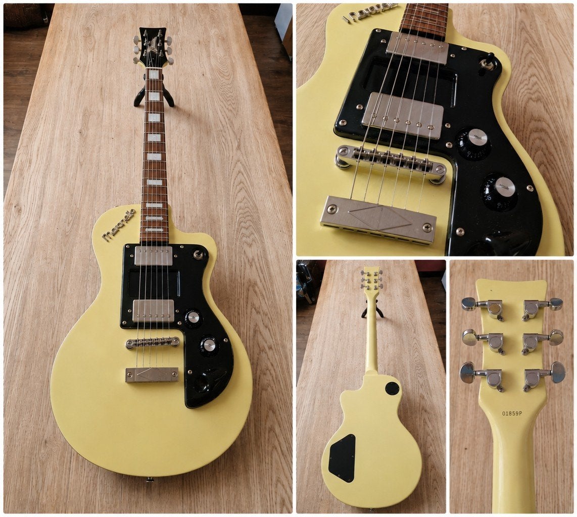 Italia Maranello – prachtige retro gitaar in crème/wit, Musique & Instruments, Instruments à corde | Guitares | Électriques, Enlèvement