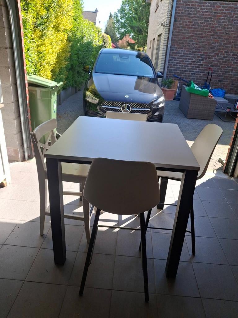 Hoge eettafel 90x90 te koop, Tuin en Terras, Ophalen, Eettafel