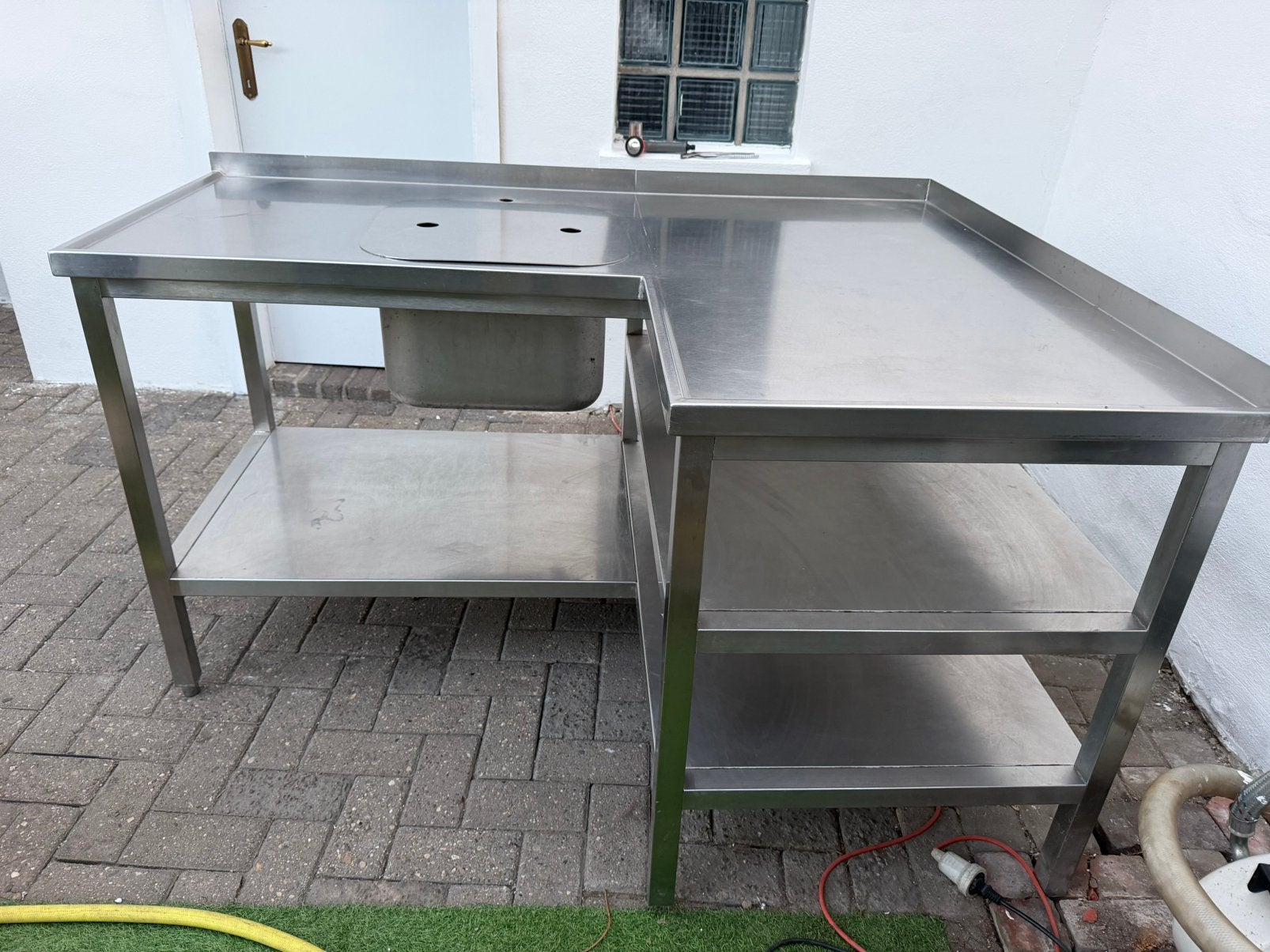 Inox (was)tafel, Ophalen, Gebruikt