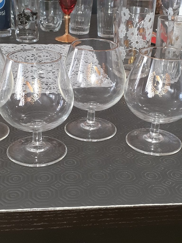 Verres à cognac "N" Napoléon Mandarine (lot de 6), Ophalen