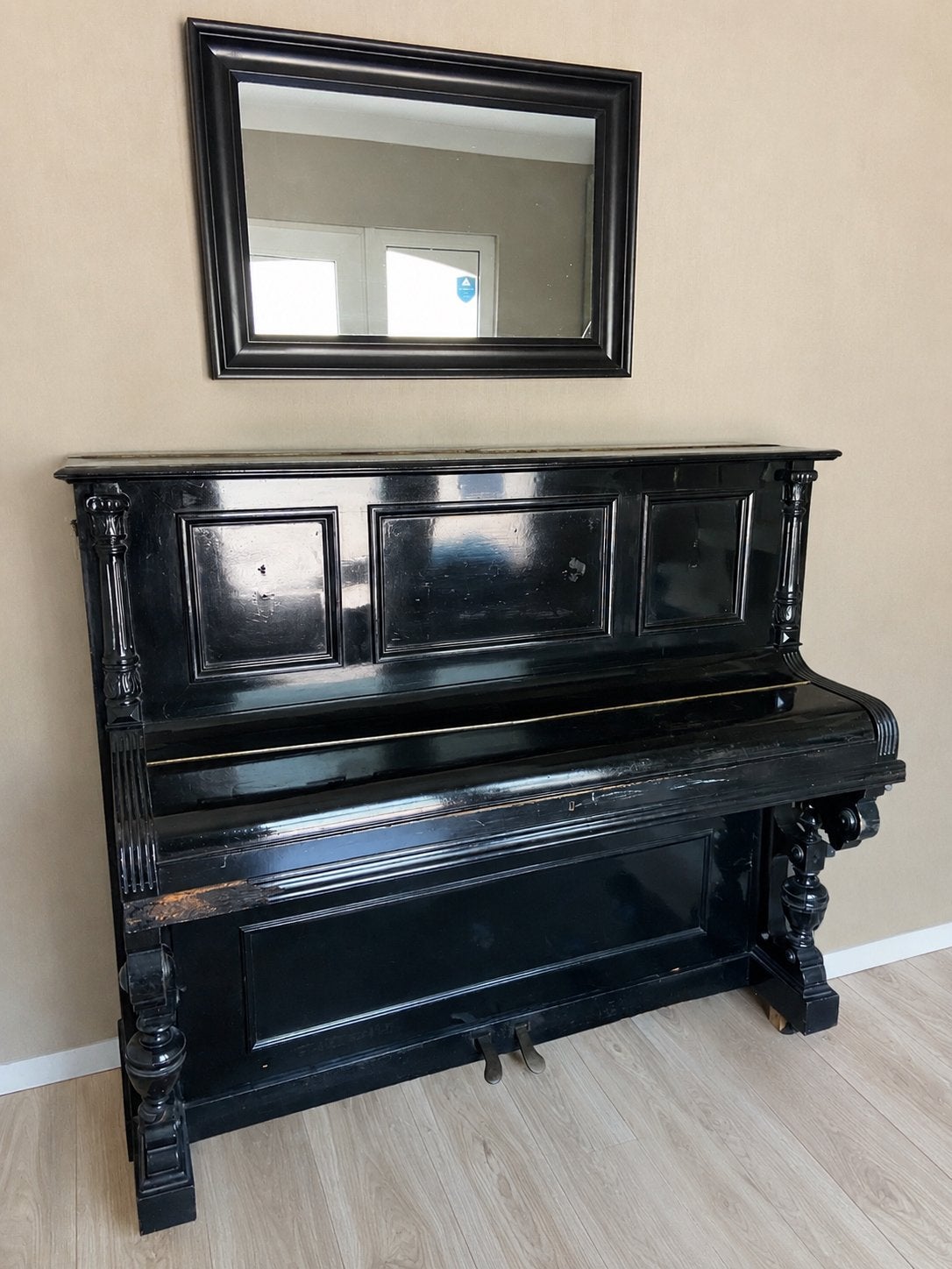 Buffetpiano te koop, Musique & Instruments, Pianos, Enlèvement, Utilisé, Noir, Piano