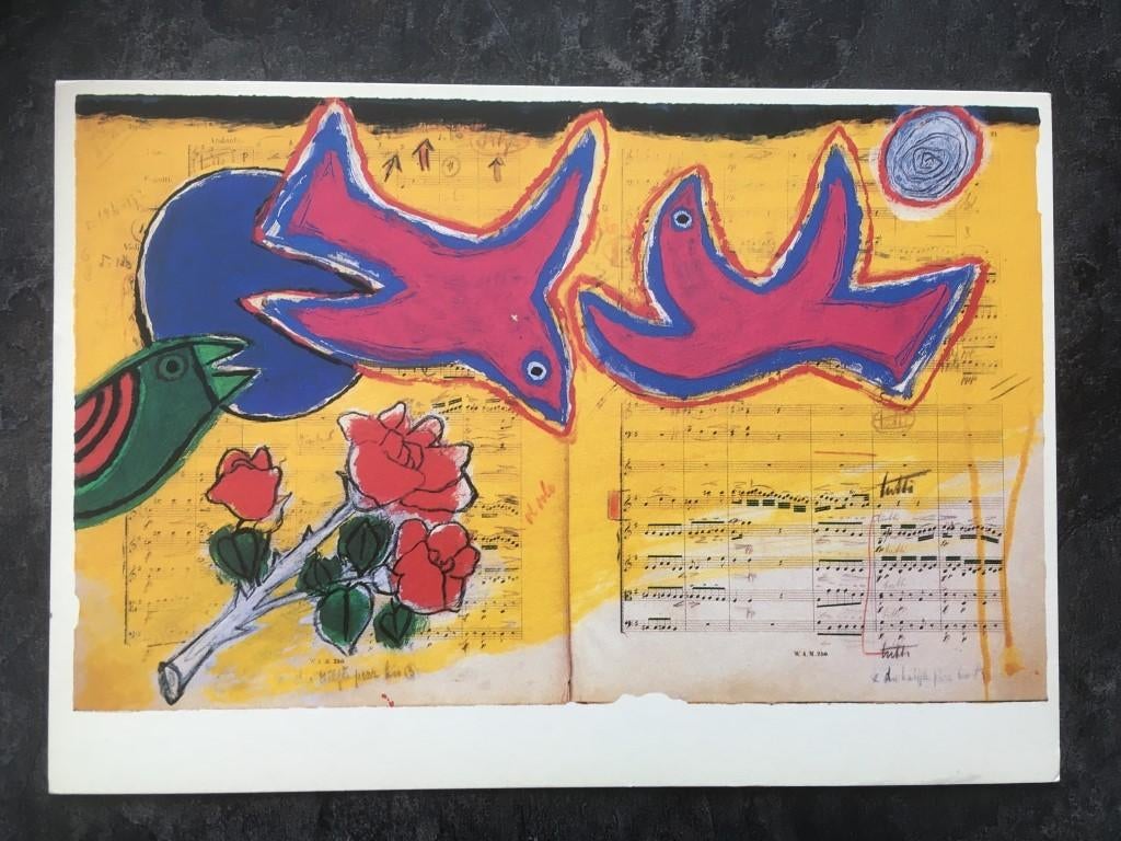 postkaart Corneille 1988 - Hommage à Mozart, Ophalen of Verzenden