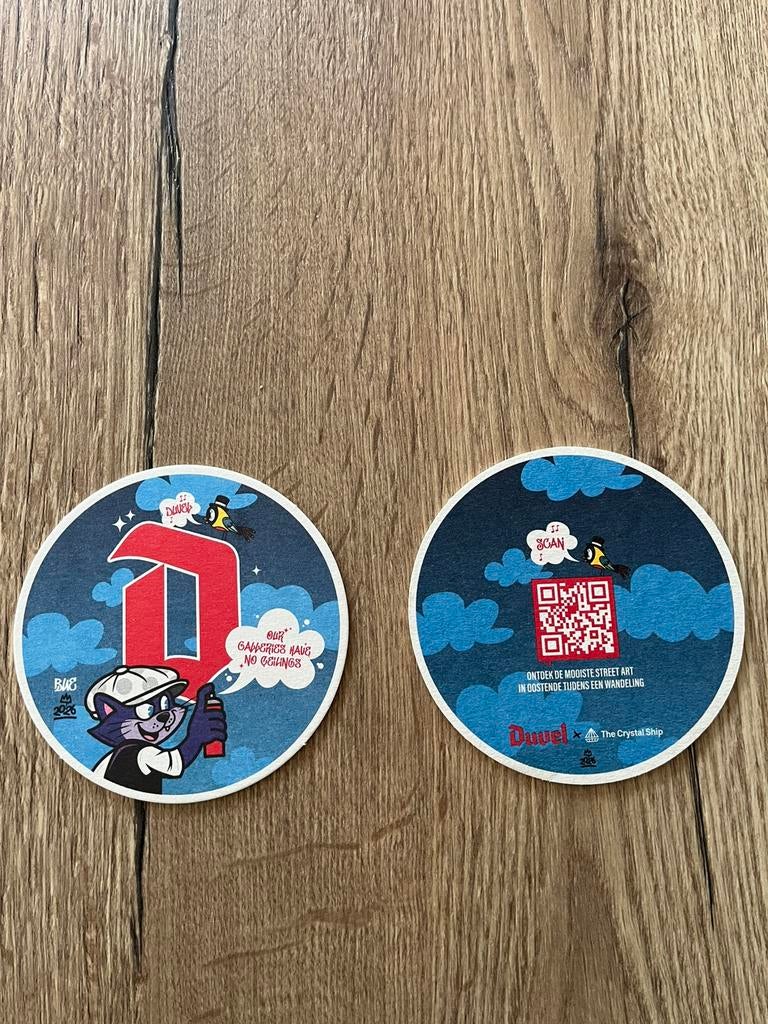 Duvel viltje nieuw duvel x the crystal ship, Verzamelen, Ophalen of Verzenden, Zo goed als nieuw