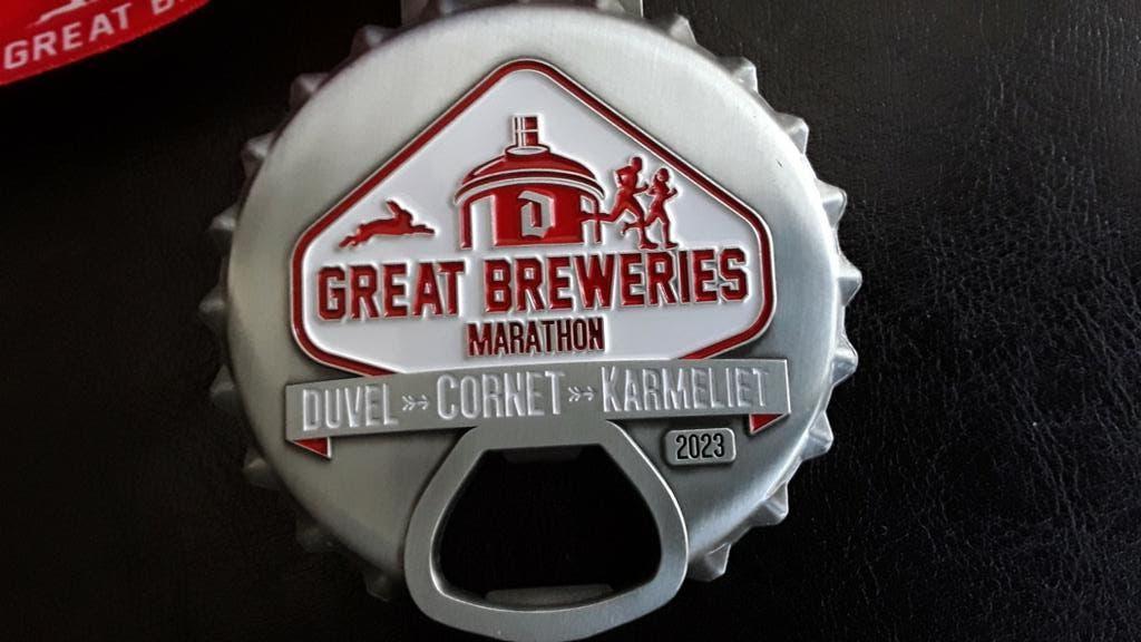 Duvel Great  breweries marathon  medaille 2023, Ophalen of Verzenden, Zo goed als nieuw, Duvel