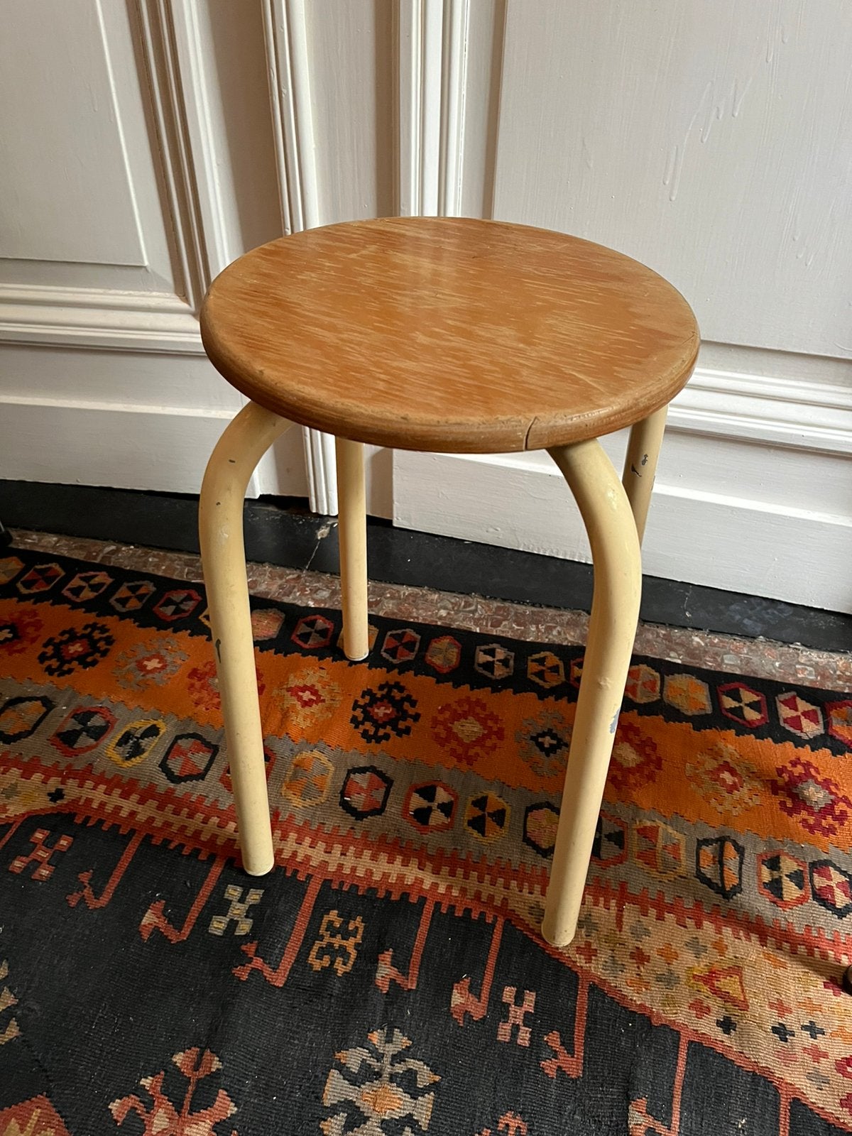 VINTAGE RETRO KRUK KRUKJE HOUT METAAL ZEER STEVIG, Antiek en Kunst, Ophalen of Verzenden