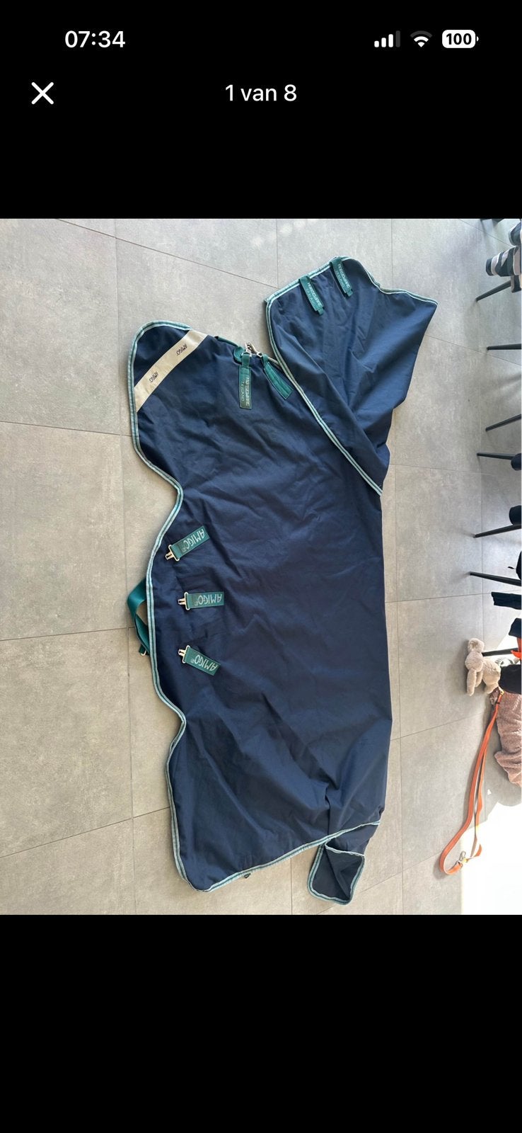 Winterdeken 198+ fleece 195, Dieren en Toebehoren, Ophalen of Verzenden, Zo goed als nieuw, Fleece, Horseware