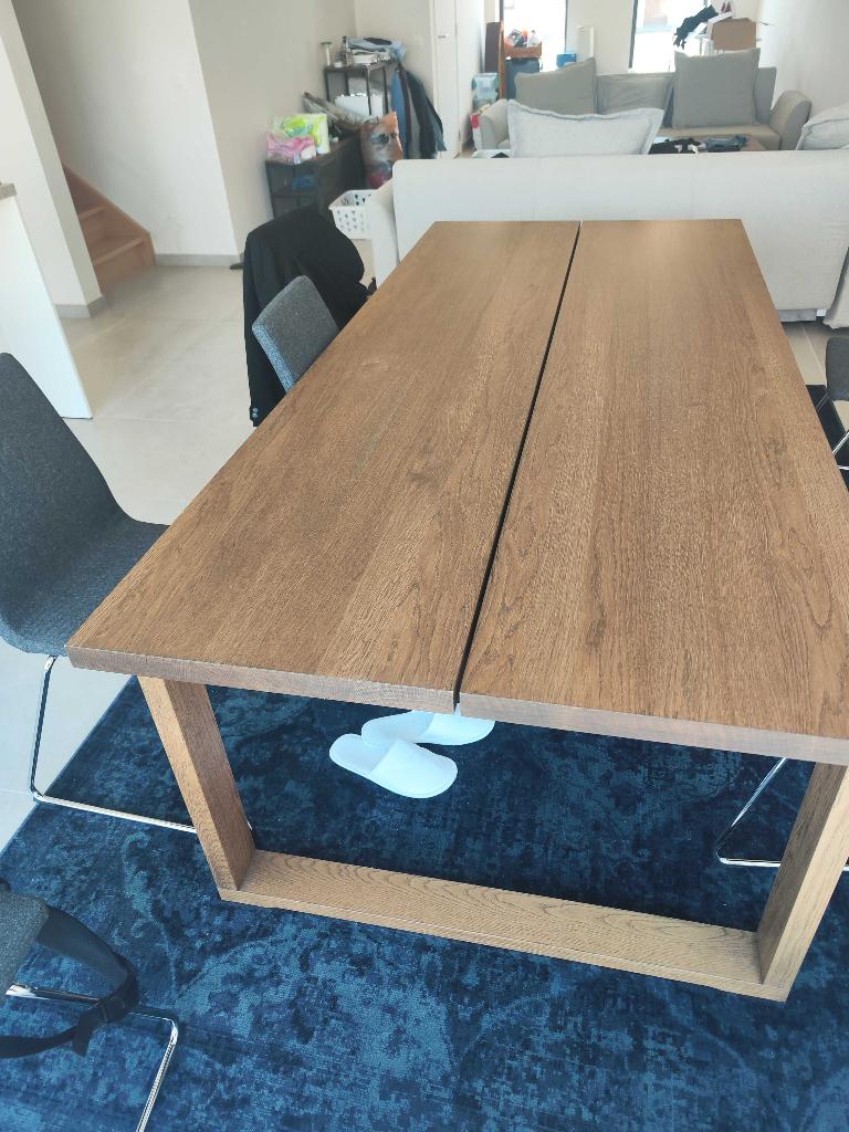 Table IKEA MÖRBYLÅNGA 220x100 en placage de chêne, Maison & Meubles, Tables | Tables à manger, Comme neuf, 100 à 150 cm, Enlèvement